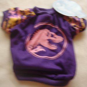 Jurassic Park Dinosaur Logo Purple Camo Dog Puppy T-Shirt Tee Shirt Size XS